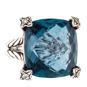 David Yurman blue topaz ring